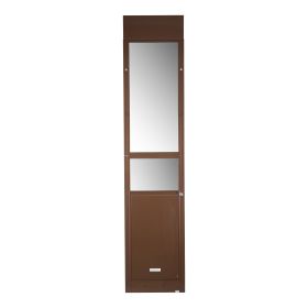 Dog Door For Sliding Glass Door, 75 7/8 To 80 11/16 In Adjustable Height, Aluminum Alloy Frame With Rotating Hinges, Lock Design, 13 5/8 X 23 5/8 In F