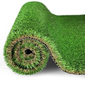 3FTX10FT Outdoor Artificial Grass Runner Rug, Thick Realistic Fake Grass Roll Decor Patio Balcony Garden Lawn, Dog Pets Turf Drain Mat, 1.38 Pile Heig