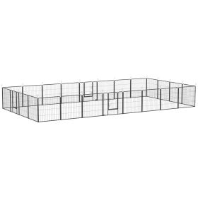 24 Panel Dog Playpen for Small and Medium Dogs with Lockable Door, 15.7 x 15.7 x 2.6