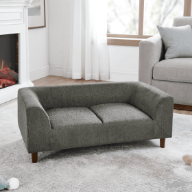 Pet sofa with backrest and armrests, modern rectangular pet sofa suitable for small and medium dogs, soft cushion comfortable dog sofa,--Dark gre