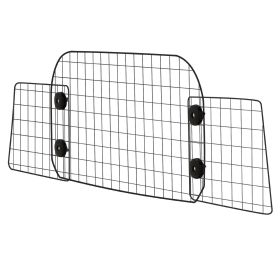 Dog Car Barrier, 35.4"-60.6" Adjustable Car Divider for Trunk Cargo Area, Universal-Fit Back Seat Heavy-Duty Wire Mesh Dogs Separator Guard Net